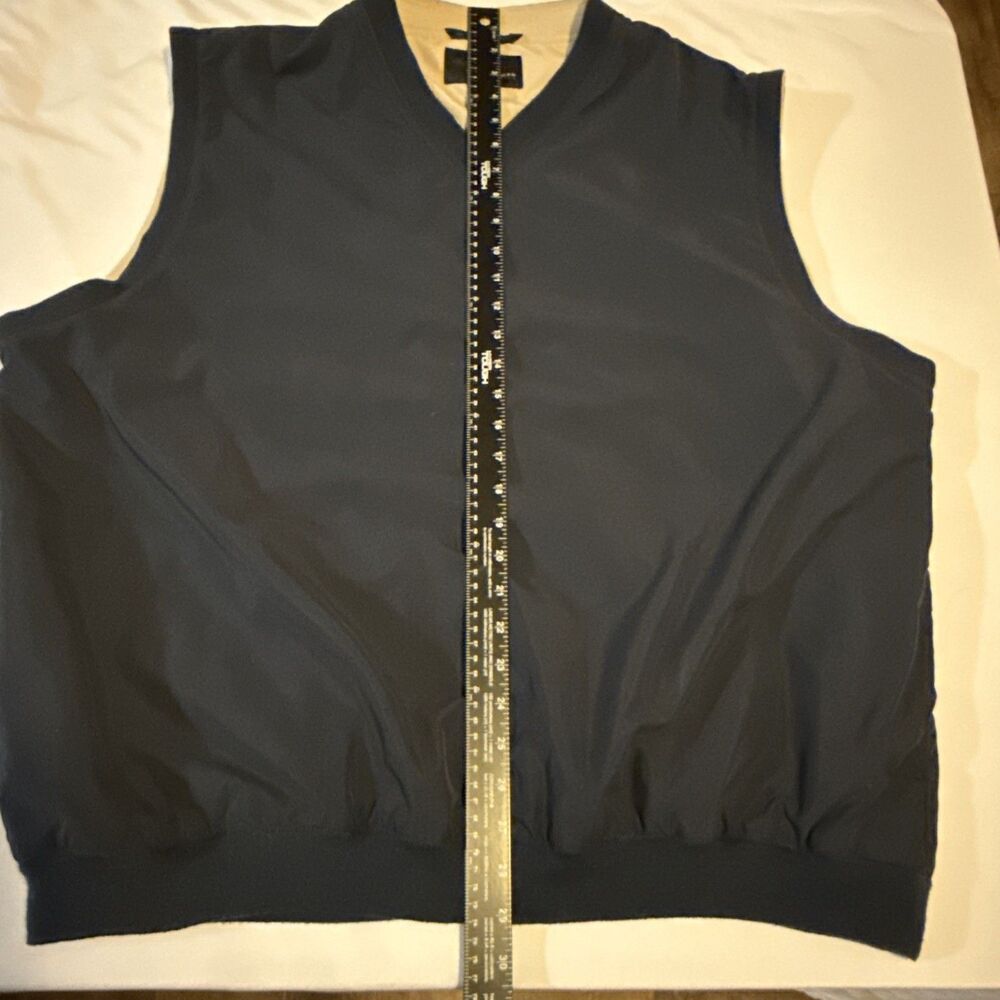 Men’s Golf (XL) Greg Norman Wind Breaker Vest (Black /Tan) With Pockets - Picture 5 of 7